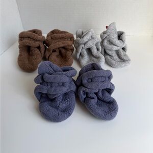Zutano Baby Booties Lot of 3 Slippers - Size 6 Months
